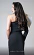 MNM Couture V07245 Shoulder Bow Asymmetric Long Sleeve Dress