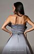 MNM Couture V07353 Strapless Beaded Waist Satin Overskirt Dress