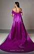 MNM Couture V07387 Off-The-Shoulder Watteau Train Dress