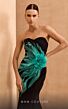 MNM Couture V07399 Beaded Rosette Bodice Sweetheart Neck Dress