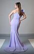MNM Couture V07402 Bow Sleeve One-Shoulder Draped Dress