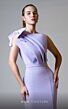 MNM Couture V07402 Bow Sleeve One-Shoulder Draped Dress