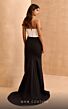 MNM Couture V07442 Floral Strapless Two-Tone Mermaid Dress