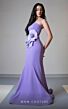 MNM Couture V07456 Strapless Floral-Accented Bodice Dress