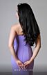 MNM Couture V07456 Strapless Floral-Accented Bodice Dress