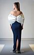 MNM Couture V07508 Off-The-Shoulder Bow Neck Dress