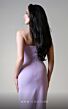 MNM Couture V07512 Beaded Front Bow Asymmetric Neck Dress