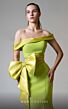 MNM Couture V07546 Front Bow Off-The-Shoulder Mermaid Dress