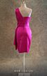 MNM Couture V6433 Tulip Hem Fitted One-Shoulder Dress