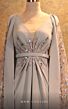 MNM Couture V6463 Cape Sleeve V-Neck Grey Dress