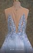 MNM Couture V6466 Illusion Neck Overskirt Slim Dress