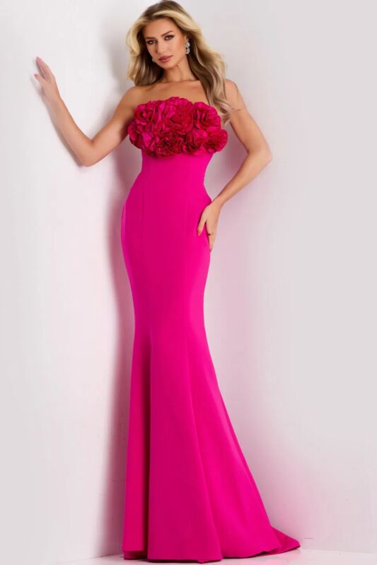 Jovani 45561 Backless Strapless Dress