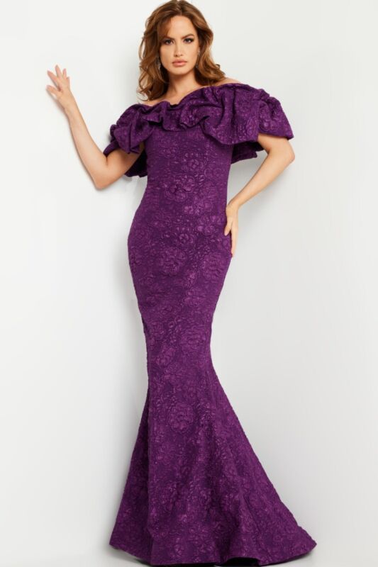 Jovani 23847 Off The Shoulder Floral Dress