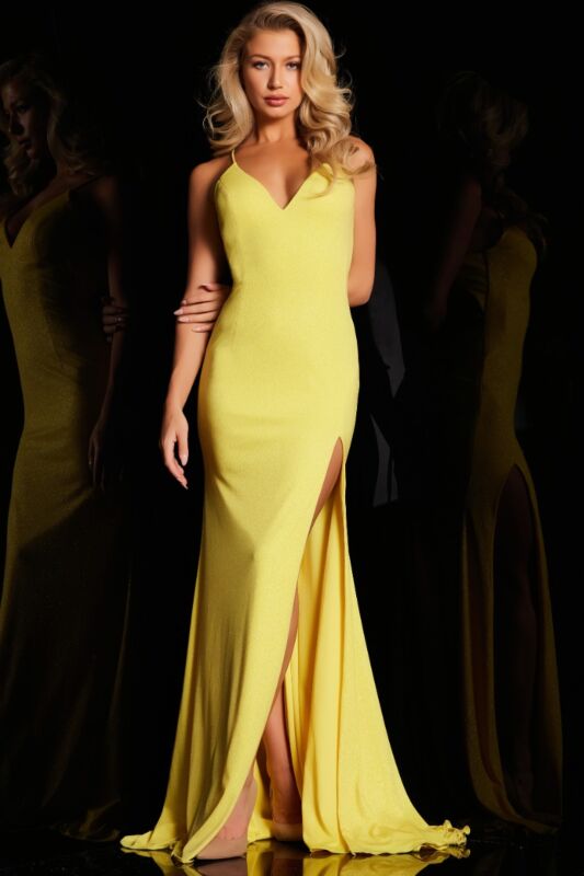 Jovani 08153 Tie Back Glitter Dress