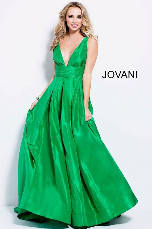 Jovani 54812 V-Neck A-line Prom Dress