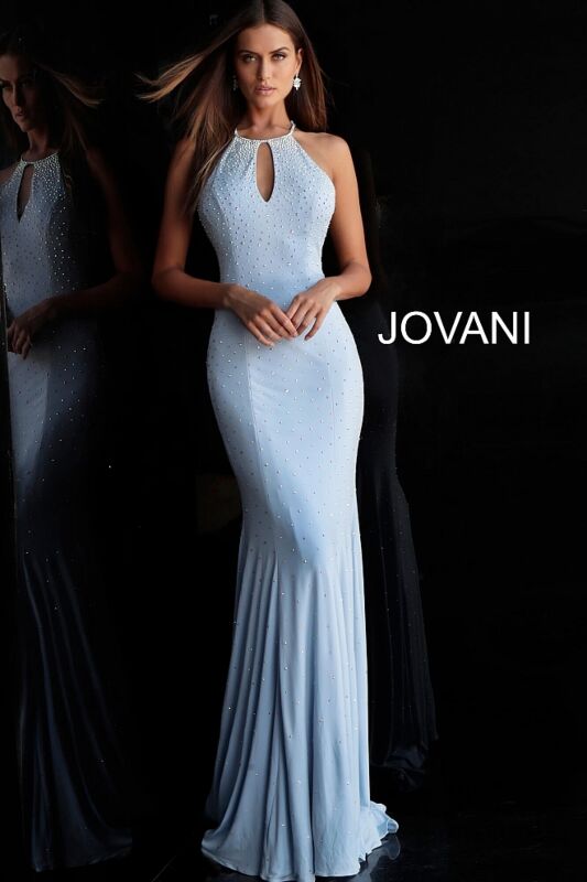 Jovani 67101 Beaded Jersey Long Party Dress