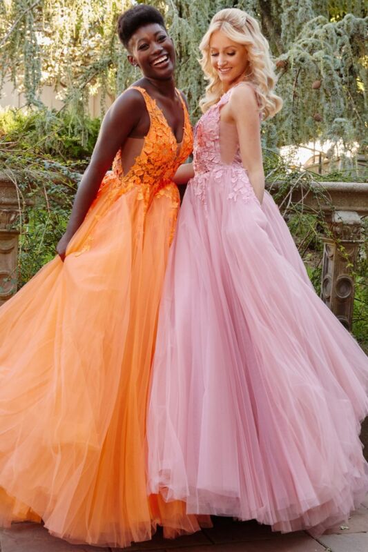 Jovani 02840 Floral Bodice Dress