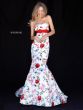 Sherri Hill 51882 Strapless Floral Print Formal Gown