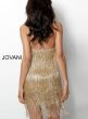 Jovani 616841 One Shoulder Fringe Short Dress